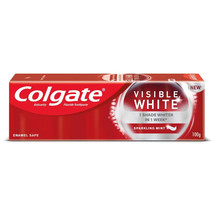 3 x Colgate Visible White Teeth Whitening Toothpaste 100 grams Sparkling Mint - £15.34 GBP