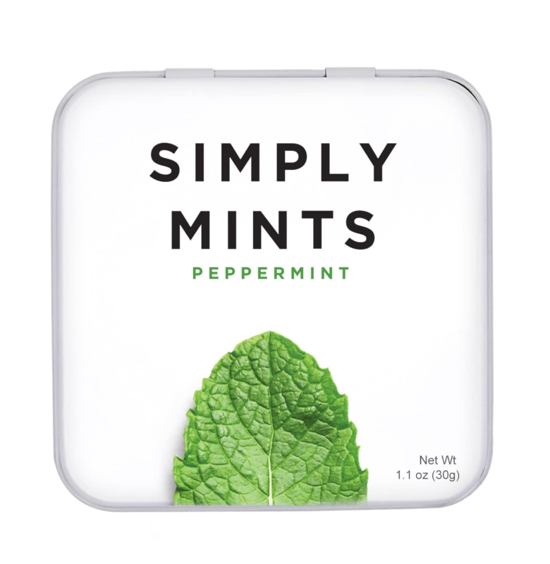 Primary image for Natural Breath Mints by Simply Gum | Peppermint | Pack of Six (270 Pieces Total)