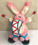 Energizer Bunny Plush Large 21&quot; Stuffed Animal Drum Drumsticks - £13.60 GBP