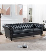 Quimper 3 Piece Configurable Living Room Set Upholstered in Black PU - £1,176.36 GBP