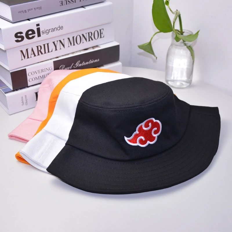 New Embroidered Black Bucket Hat for Women Summer Sunscreen Beach Hat Outdoor - £11.37 GBP