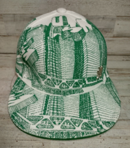 Arcus Yupoong Flexfit Green Abstract Cityscape Fitted Baseball Hat Cap S... - $11.71