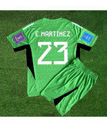 2022 Argentina GOALKEEPER Martinez KIDS/CHILDREN Kit Jersey Green Red Bl... - $1,329.53 MXN