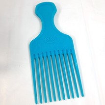 Vintage Goody Hair Pick lift comb Plastic Teal Blue Crocodile Textured USA - $15.00