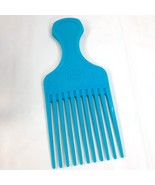 Vintage Goody Hair Pick lift comb Plastic Teal Blue Crocodile Textured USA - $15.00