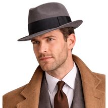 VTG 1950s Mallory “The Ridgewood” Sam Snead Gray Fur Felt Fedora 7 1/4 w... - $237.55