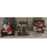 GIFT COLLECTION Porcelain Santa Claus Couple On A Bench, Wishing Well, S... - $24.85