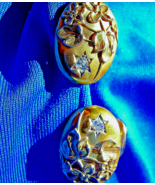 Earth mined Diamond Antique Cushion Deco Cuff links Solid 10k Gold ART N... - $35,874.25 MXN