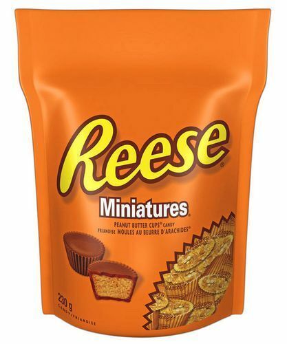 3 bags of REESE Miniatures peanut butter cups 230g each Free Shipping - $30.00