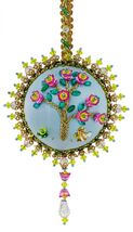 Cracker Box Inc Ornament Kit  Arboridium in Spring Ice blue ball w pink ... - $39.50