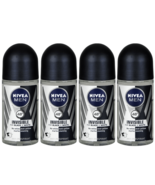 4 x Nivea Men Invisible Black &amp; White Antiperspirant Deodorant Roll On 50ml - £27.46 GBP