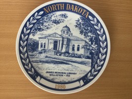 1980 North Dakota plate-Royal blue chateau -tidemark Co-James memorial l... - €42,64 EUR