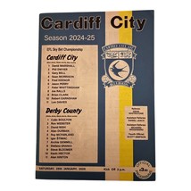 Ville de Cardiff V Derby County Football Programme. 25/1/2025. Championnat - $5.96