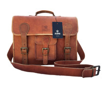 Vintage Leather Laptop Messenger Bag | ITIANO 15&quot; Inch | Men, Women | Classic - £49.84 GBP