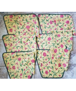 6 Fabric Placemats Place Mats and Matching Napkins, Pink Flowers FREE SH... - £17.17 GBP