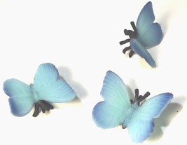 Blue Butterfly Set/3 9695 Game Pcs Micro-mini Doll House Shoppe Toy Miniature - £3.59 GBP