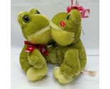 DanDee KISSING FROGS Green 7in Plush Magnetic At The Mouths Collector&#39;s ... - $19.24