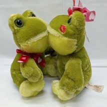 DanDee KISSING FROGS Green 7in Plush Magnetic At The Mouths Collector&#39;s Choice - £15.05 GBP