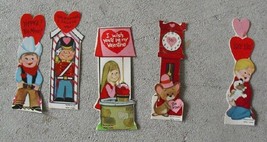Lot of 5 Small 1950s Era Valentine&#39;s Day Cards from Norcross - £11.63 GBP