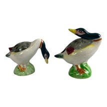 Vintage Geese Goose Salt and Pepper Shakers Cork Stopper Farmhouse Decor  - $22.40