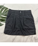 Prana Womens Lisbeth Skirt Size 6 Dark Gray Chambray Hemp Blend Pockets - $35.19 CAD