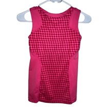 IVIVVA Girls Size 10 Pink Herringbone Sleeveless Tank Top Shelf Bra Athl... - $12.76