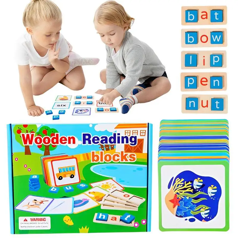 CVC Word Spelling Game Kids Letter Learning Toys Short Vowel Spelling Games - £27.93 GBP+