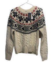$268 Polo Ralph Lauren Womens Small Sweater Wool &amp; Alpaca Hair Fair Isle Warm - £139.76 GBP