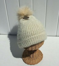 Winter Soft Stretchy Fuzzy Knitted Faux Fur Pom Fleece Lined Ski Beanie Hat #C - £9.74 GBP