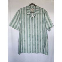 Solitude Green White Palm Tree Short Sleeve Button Down, Sz. XL - $19.75
