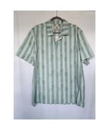Solitude Green White Palm Tree Short Sleeve Button Down, Sz. XL - $19.75