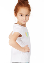 Ideology Girls Heart Tie-Front T-Shirt-4T/Bright White - £9.61 GBP