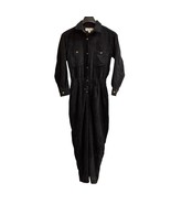 Vintage Havana Jumpsuit Womens S Black Corduroy Button Down Tapered Leg ... - $41.58 CAD