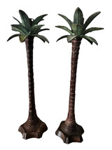 Pair Of Vintage Brass Metal Palm tree Candlestick Holders - $24.30