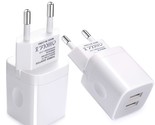 European Wall Charger, 2-Pack Usb 2.1Amp Universal Europe Charger Block ... - $16.99