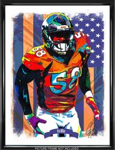 Von Miller Denver Broncos Football Sports Print Poster Wall Art 18x24 - £21.58 GBP