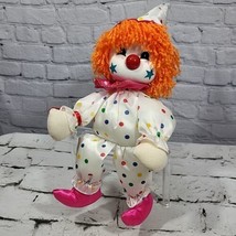 Vintage Alton&#39;s Toys Musical Clown Doll Wind-Up Plays Jingle Bells Flaw - £15.56 GBP