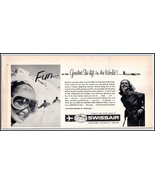 1950s Swissair PRINT AD The Greatest Ski-Lift In The World BX1 - $121.83 MXN