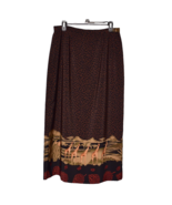 Rebecca Thomas Woman&#39;s Maxie Rayon Skirt Giraffe Print Safari Size 14 - $36.39 CAD