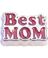 Red Best Mom Floating Locket Charms - $2.42