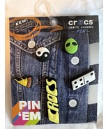 Crocs Jibbitz Pin &#39;Em Charms Collection Dude Pin Backer 5 Pack Charms - $14.95