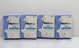 Lot of 4 Hospeco Maxithins MAXI Regular Protection Women Pads Boxed Napk... - $9.90