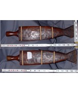 FINE Antique Congo hand forged LEAF DAGGER &amp; WOOD SCABBARD - NOT TOURIST... - $7,526.52 MXN