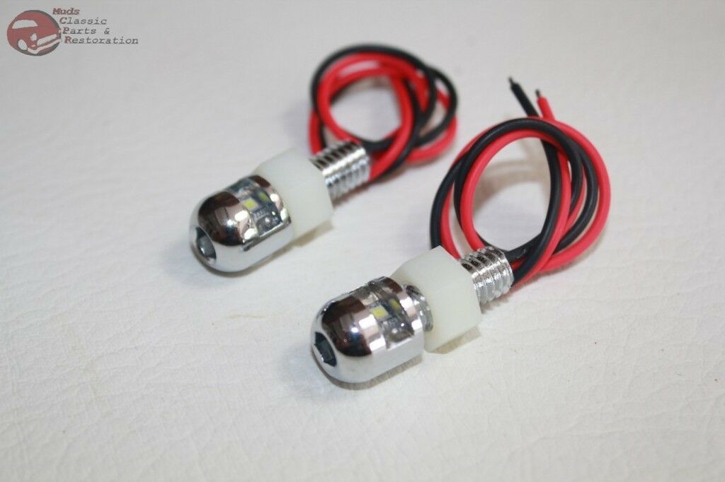 White LED Lighted License Plate Frame Fastener Bolts Harley Chopper Bobb... - $22.09