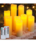 Flameless Pillar Candles with Remote,9 Pack Outdoor Large LED Fake Candl... - $732.25 MXN