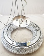 Modern K9 Crystal Luxury Chandelier LED Pendant Lamp Ring Ceiling Light Fixture - £27.24 GBP