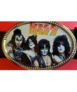 KISS Rock Band Epoxy PHOTO MUSIC BELT BUCKLE   - NEW! - €15,32 EUR