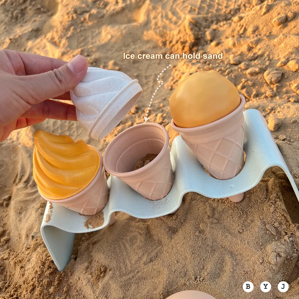 Beach Game Toy Premium ABS Children Beach Play Sand Tools Ice Cream Shape Beach - £7.77 GBP+