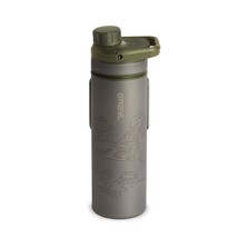 Grayl Ultrapress Titanium 16.9 Oz Water Purifier &amp; Filter Bottle For, Olive Drab - £200.50 GBP