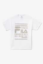 Fila Mens Cotton Original Fitness Logo Graphic T-Shirt White-XL - £17.04 GBP